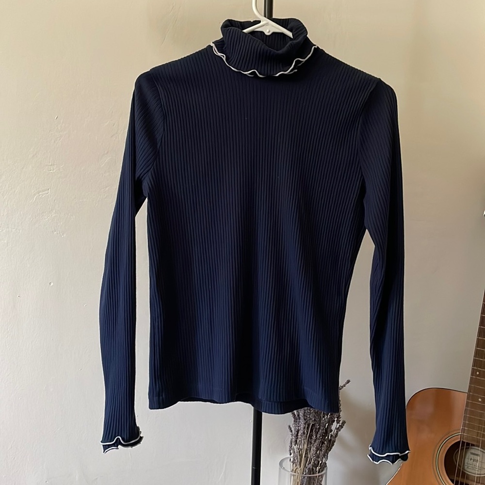 J crew ruffled sweater